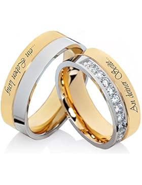 Trauringe Verlobungsringe Eheringe Edelstahlringe aus Edelstahl mit Gratis Aussenlasergravur L083