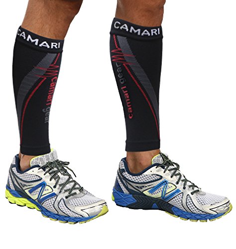 Camari Gear Sports Kompressionsstrümpfe (PAAR) – für Männer & Frauen – Wadenbandage Compression Calf Sleeves – für Schnelle Erholung, Bessere Blutzirkulation, Laufen, Radfahren, Triathlon, Flugreisen, Krankenschwestern - 7