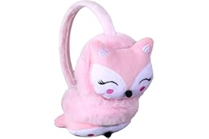 AIDIER Boys Girls Cute Fox Winter Earmuffs Soft Faux Fur Kids Ear Flaps Children Plush Furry Ear Warmers Protector Ear Cover Xmas Birthday Gift