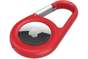 Belkin MSC008btRD, Etui na AirTag z karabińczykiem, etui Secure Holder na lokalizator Air Tag z akcesorium odpornym na zarysowania, czerwone