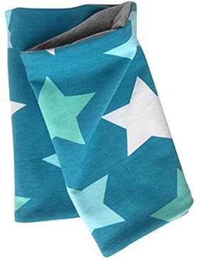WOLLHUHN ÖKO Leichtes Halstuch, Schlauchschal, Schlupfschal, Schal BIG Stars petrol / hellblau / mint, 20160408