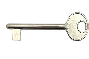 GAMOBIFER Chiave per SOLO Serrature a Incasso AGB. (CIFRATURA N. 2, Nichelato)