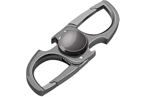 HONZIN wielofunkcyjny karabińczyk otwieracz do butelek Mountaineers Buckle Multitool z 3 pierścieniami Brelok dla mężczyzn i kobiet z pudełkiem (metalowo szary)