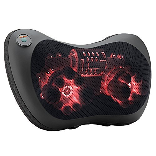 Fitfirst électrique masseur Dos Dos Coussin de massage du dos Coussin de massage avec la chaleur et minuteur pour auto Maison ou au bureau