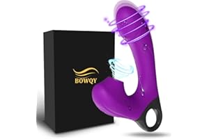 BOWQY Massaggiatore elettrico,Ṥucchia e Lînguá Çlitòrīdè per Donna Súcchiá Clitòrīdè per Ḋoṅna 10 * 5 modalità di frequenzaVïbràtorepēr Dónnà Vîbrátóre Clidòrīdè, impermeabile,ricarica magnetica (Viola-6)