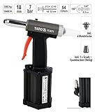 Hohe, maximale Zugkraft: 1.060 kg (10.400 Newton), Maximaler Kolbenhub: 18 mm, Maximaler Betriebsdruck: 7 bar, Minimaler Betriebsdruck: 5 bar
