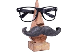 Zap Impex ® Spectacle Espositore Base Rotonda in Legno Naso Porta Occhiali - Accessori Desktop 6.5"