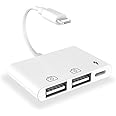 Light-ning auf USB-Kameraadapter, 3-in-1-Doppel-USB-OTG-Buchse mit Stromanschluss, Kompatibel mit i-Phone 12/11/X/8/7/i-Pad, 