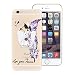 Produktbild CE-Link iPhone 6 Plus / iPhone 6s Plus Hülle Weiche Silikon Transparent Handyhülle Durchsichtig Schutzhülle Rotierendem Ring Ultra Dünn Slim Backcover mit Fingerhalterung Ständer Silicone TPU Bumper Crystal Kirstall Klar Clear Handy Tasche Schale Etui Weich Handytasche Kreative Motiv Muster für iPhone 6 Plus / iPhone 6s Plus (5,5 Zoll) Case Cover - Federn und Buchstaben