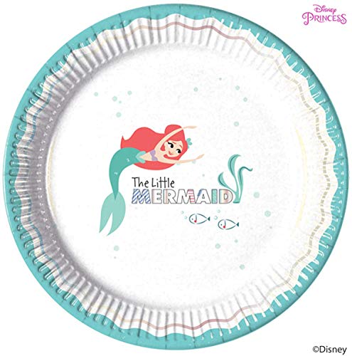 Disney Princess Ariel Under The Sea Plates Paper Large 23cm