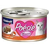 Vitakraft Katzenfutter Poesie Mousse, Ente - 12 Dosen