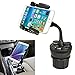 Price comparison product image iKross Universal Car Phone Shaped Mug, Cigarette Lighter Power Supply with 3 Sockets and 2 USB Ports 2.1 A For Samsung, Huawei. Asus, HTC, Apple and Other Mobile Phones, Smartphones