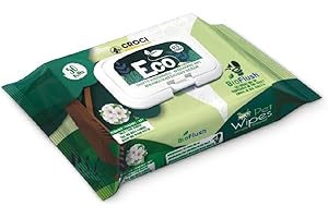 Croci - Salviette Umidificate Cane e Gatto, 100% Biodegradabili si gettano nel WC, Senza Parabeni, Profumazione Talco e Fiori, 30 salviette
