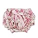 WINOMO Baby Girl Pink Floral Bowknot Ruffle Pants Bloomers Diaper Cover - Size S