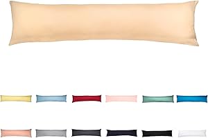 livessa Seitenschläferkissen mit Bezug 40 x 145 cm -Schwangerschaftskissen/Pregnancy Pillow/Stillkissen mit Kissenbezug aus%100 Baumwolle, Verdeckter Reißverschluss an der Langen Seite
