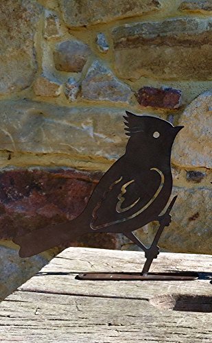Antikas – Vogel Dekoration Tierfiguren für den Garten, Deko Gartenmauer Vogelpaar Metall - 4