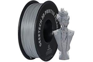 PLA Filament 1.75mm, GEEETECH New 3D Printing Filament PLA for 3D Printer and 3D Pen, 1kg 1 Spool (AA-Grey)
