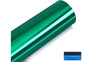 NewL High stretchable mirror Chrome Mirror flexible Vinyl Wrap Sheet Roll Film Car Sticker Decal Sheet (Green, 30cm x 150cm)