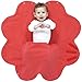 Wallaboo Baby Blanket Fleur, Supersoft 100% Cotton, For Pram, Moses Basket or Crib and Travel, Poppy Red
