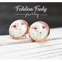 Glasohrstecker mit minimalistischen Design