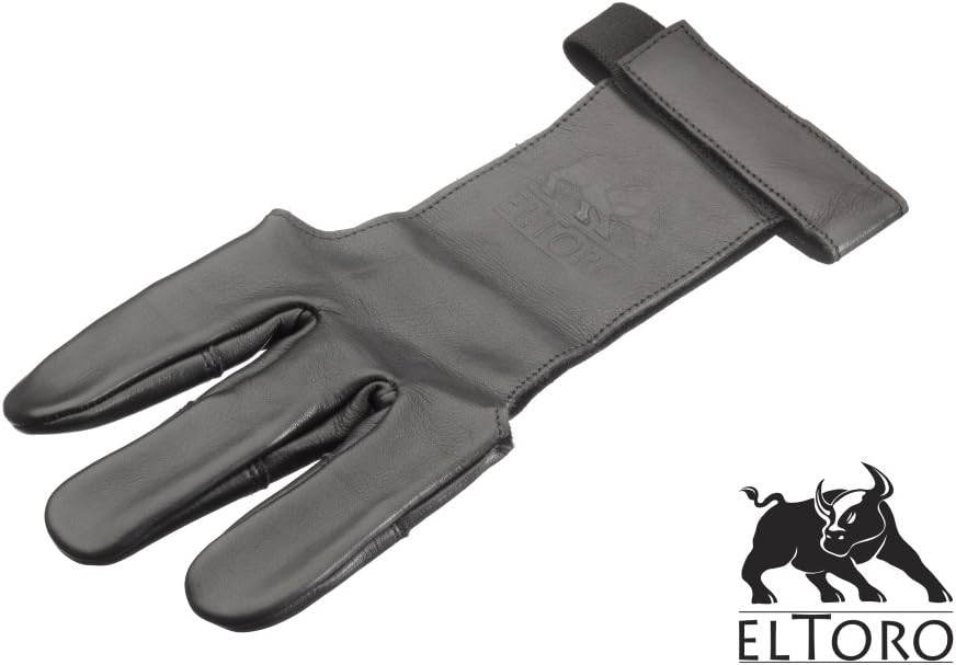 elToro Guante de tiro tradicional Black Larp tiro con arco
