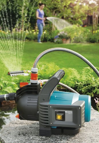 Gardena 1709-20 Gartenpumpe Classic 3500/4, Geräuscharm, große Einfüllöffnung, Wasser-Ablassschraube, lange Lebensdauer (Motorleistung 800 W, Fördermenge 3100 l/h, Max. Druck: 3.6 bar) - 2
