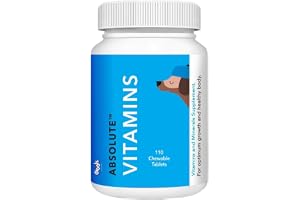 Drools Absolute Dog Supplement Tablets 400g, 110 Pieces Jar | Vitamin Flavour | Supports Growth | Maintains Healthy Body Condition | Speedy Recovery from Disease