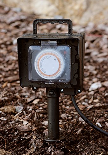 as – Schwabe 60685 Erdspieß mit Timer, 2m H05RN-F 3G1,5, schwarz, IP44 Aussenbereich - 2