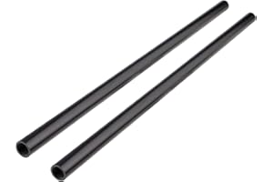 LEFTFOTO 15 mm Stangen, 250 mm lang, Aluminiumlegierungsstangen für Schulter-Rig-Stützsystem, Stangenklemmen, matte Box. (2 Stück)