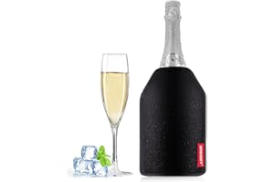WIWONEY Refrigeratore per Bottiglie di Vino, Borsa Termica con Gel, Glacette, Adatto per Champagne, Nero