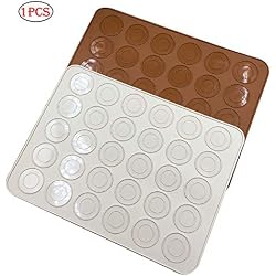 Hilai Tapis de Cuisson en Silicone pour moules en Silicone Macarons 30 Trous (Couleur aléatoire)
