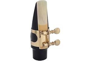 DRFEIFY Zestaw ustników saksofonu altowego, kompletny zestaw z nasadką, liść, ligatura i tapicerka do saksofonu altowego – idealny dla początkujących i profesjonalistów