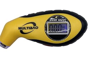 Multibao Tire Pressure Guage, LCD Digital Air PSI Meter Tester Tyre Gauge for Auto Car Bike Truck