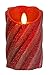 Produktbild Star LED-Wachskerze"Twinkle Flame" gedrehte Struktur mit beweglicher Flamme, batterie betrieben Sichtkarton, 13 x 8 cm, rot 068-77