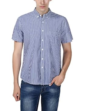 Camicia In Cotone A Righe Casual Fashion LKDJCWX Uomo A Maniche Corte