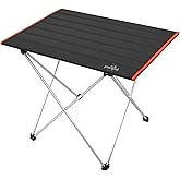 Outdoor Katlanabilir Al&uuml;minyum Kamp ve Piknik Masası, 56x41x45 cm, 1370 gr, 18 kg Taşıma Kapasitesi, Omuz Askılı &Ccedil;anta ile (S