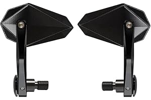 E-SPEEDMTC ESPEEDMTC Für YAMAHA MT-07 FZ-07 MT-09(Up to 2020) FZ-09 MT-10 Seitenspiegel Bar End Spiegel Blauer Spiegel CNC Aluminiumlegierung Verstellbare hintere Lenker End Spiegel Zubehör