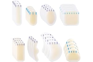 ZMDMAH Plastry na pęcherze na pięty, duży zestaw, hydrokoloidowe plastry na pięty, plastry na pęcherze, do chodzenia na palce i palce przedniej stopy, ochrona pięty, 32 sztuki