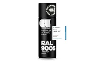 ‎CL COSMOS LAC COSMOS LAC Sprühlack schwarz, matt - Spraydosen Sprühfarbe DIY Lack Acryllack Spray Farbspray Sprühdose Lackspray Farbe für Kunststoff, Metall, UVM. (RAL 9005 - schwarz matt)