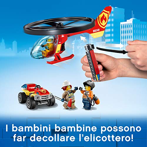 LEGO 60248 City Fire Elicottero dei pompieri 4 lego LEGO-City-Fire-Elicottero-dei-Pompieri-Set-di-Costruzioni-con-Minifigure-Operaio-Pompiere-Freya-Mccloud-con-Accessori-per-Bambini-5-Anni-60248