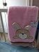 Personalised Deluxe Pink Bunny Baby Blanket. Luxurious wrap. Great Baby Gift.