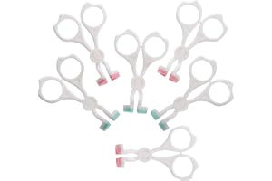 DOITOOL 6 st silikonapplikator för kontaktlinser, verktyg för kontaktlinser | Linsinsättningsverktyg, slät linsklämma silikonapplikator för kvinnor, män, nybörjare och daglig användning