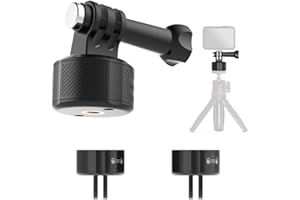 SUREWO Kit de Fixation Rapide pour GoPro, Adaptateur magnétique et pivotant Compatible avec GoPro Hero 12 11 10 9 8 7 6 5 Black, DJI Osmo Action 3, Crosstour/Campark, etc.