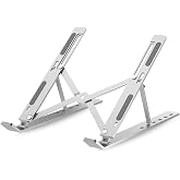 HAMERA ENTERPRISES Laptop Stand Adjustable Foldable Metal Laptop Riser Portable Notebook Stand with Multi Angle Positions Des