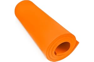 Arancione EVA Foam Cosplay, Do²ping 10mm Gomma EVA Fogl, 35.5x99cm con alta densità 86kg/m3 Schiuma EVA per Costume Carft (10mm Arancione)