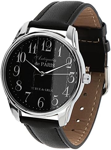 ZIZ Antiques Style Watch Unisex Wrist Watch, Quartz Analog Watch with Leather Band