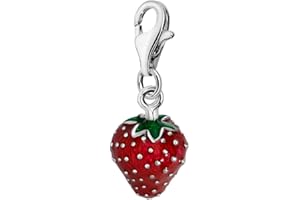 Quiges Donna Ciondolo Charm in Argento Frutta e Bacche per Braccialetti di Charm e Bead