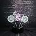 Produktbild Motorrad Usb Nachtlicht Stimmungsinsekt Kind Spielzeug Led Glühbirne Kinder Spielzeug Touch Roller Autocycle 3D Lampe