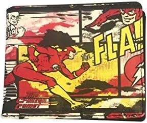 Flash Wallet Flash Running comic strip logo Official DC Comics Bifold One Size