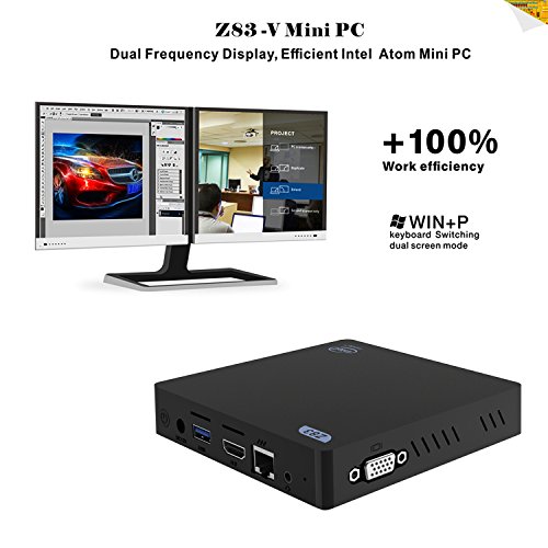 Kodlix Z83-V MINI Computer Desktop x5-Z8350 Intel Atom 2GB/32GB 1000M/LAN 2.4/5.8G WiFi Bluetooth 4.0, Dual Frequency Display